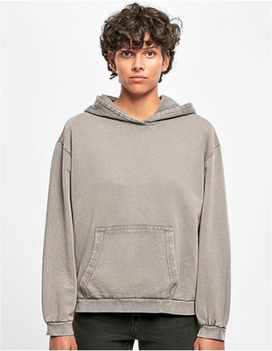 B-BY194-Ladies Acid Washed Oversize Hoody
